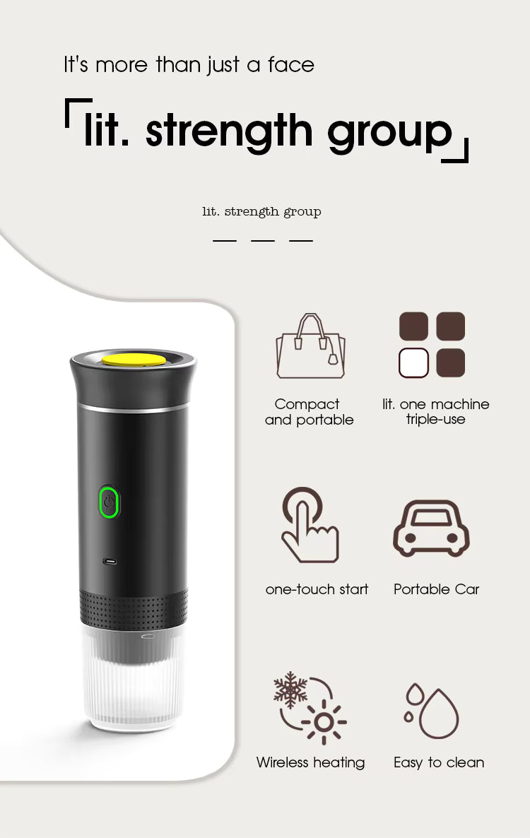VELXO BrewGo Wireless - Portable Capsule Coffee Maker